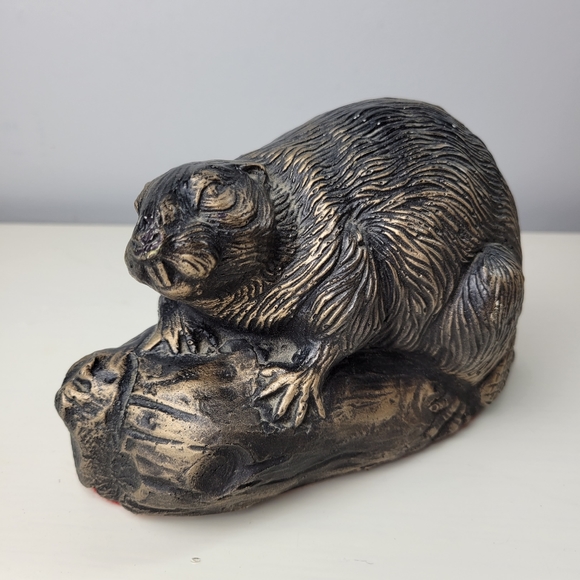 Mid-Century Modern Canadian Beaver Scupture Vintage Ceramic 6" - Picture 13 of 15